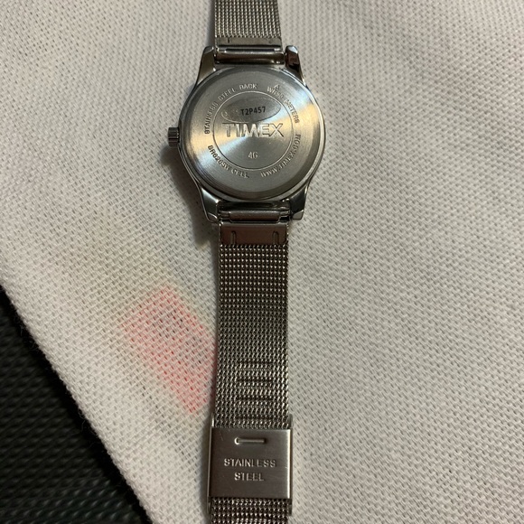 Timex Montre Habillée pour Femme, Face Ton Argen - Picture 8 of 12